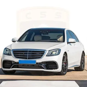 Car Accessories Auto Parts PP Material Front Bumper Rear Lip Exhaust Tips 2018 Bens S Class W222 S63 AMG Style Full Body Kit