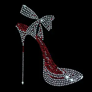 Wholesale Custom Hotfix Hign Hells Shoes Rhinestone Transfer Design