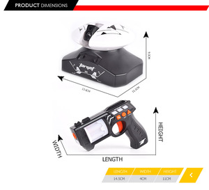 Simulado batalla juego fresco juguete espacio mini láser pistola eléctrica con luz y sonido - Product Image 5