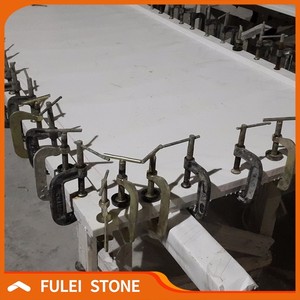 2 + 2 laminé pur blanc comptoir en pierre de quartz pas cher prix inde - Product Image 6