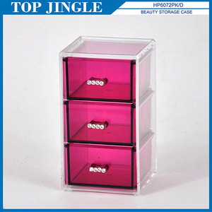 Mallette de rangement classique à quatre tiroirs avec bouton incrusté de diamants - Product Image 6