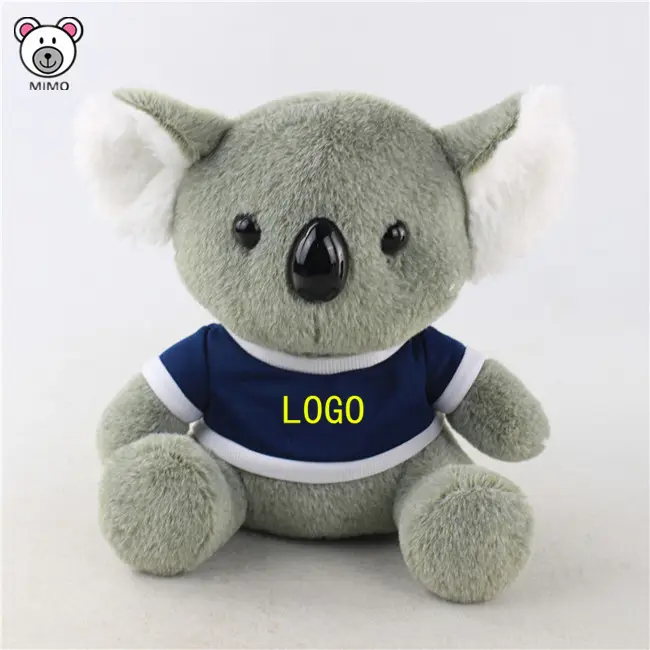Logotipo personalizado barato Mascote Plush Toy Plush Koala Teddy Bear E T-shirt Moda Australian Koala Bear Plush
