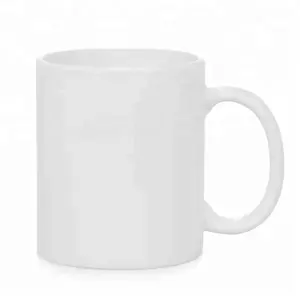 Taza taza de café de sublimación de cerámica blanca para beber 7102 tazas minimalistas personalizadas al por mayor de 11oz para el hogar