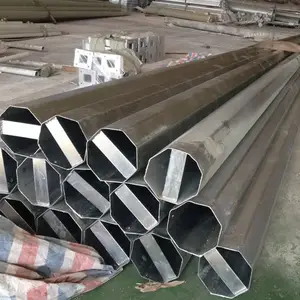 Galvanized Utility Poles 40ft Hot Dip Galvanized Steel Conical Electrical Power Utility Tubular Pole