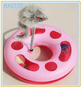 Pet gatto felice circolo primavera toy attività di formazione giocattoli di plastica