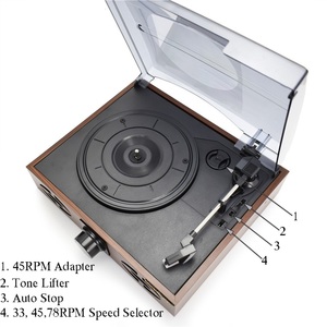 Chất Lượng Cao Cung Cấp Nhà Máy Phong Cách Gỗ Giá Rẻ Bàn Xoay Máy Quay Đĩa Hát - Product Image 4