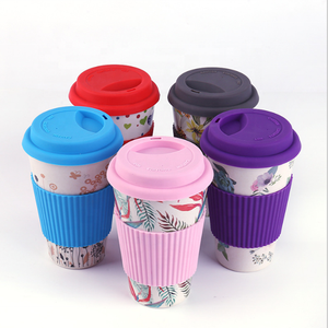 Tasse de voyage écologique <span class=keywords><strong>à</strong></span> <span class=keywords><strong>emporter</strong></span> par Sublimation, tasse <span class=keywords><strong>à</strong></span> <span class=keywords><strong>café</strong></span> réutilisable en Fiber de bambou avec couvercle en Silicone, 400ml, 14oz - Product Image 5
