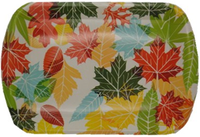 Durable bonne qualité ensemble de salle à manger plateau rectangulaire personnalisé en plastique plaque de fruits et de fleurs plateau de service