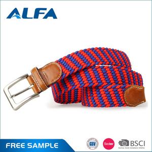 Alfa Mix Promotionnel Couleur Casual Tissu <span class=keywords><strong>Ceinture</strong></span> <span class=keywords><strong>Tressée</strong></span> <span class=keywords><strong>Extensible</strong></span> Hommes Élastique <span class=keywords><strong>Ceinture</strong></span> - Product Image 1