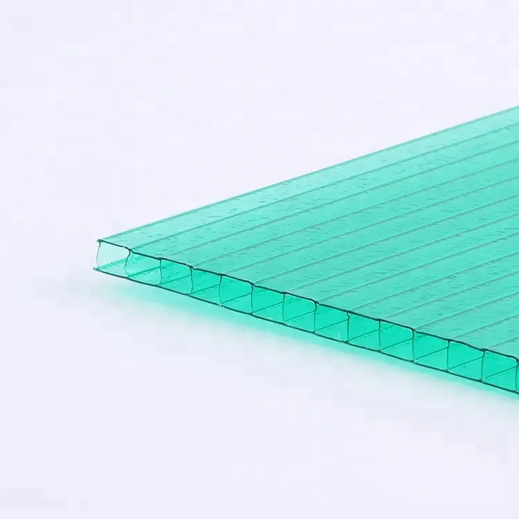 green hollow pc roofing panels colored twin wall polycarbonate sheets