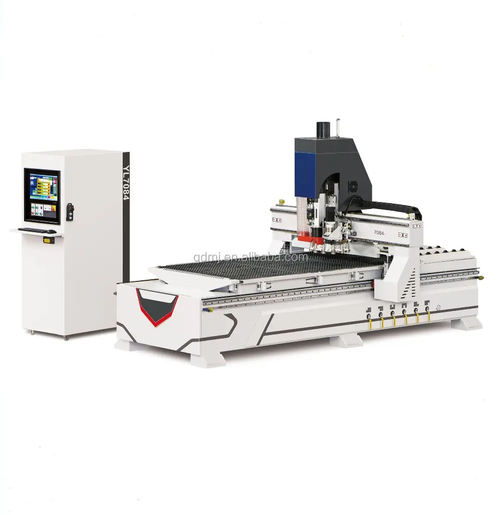 Mesin bor CNC Router, mesin pengerjaan kayu alat ATC pisau toko Nesting perubahan pemrosesan bor pusat CNC