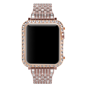 Luxuriöse Edelstahl-Gehäuseabdeckung mit großen Diamanten für Apple Watch Series 2/3/4/5/6/7/8/SE/Ultra 49mm - Product Image 4