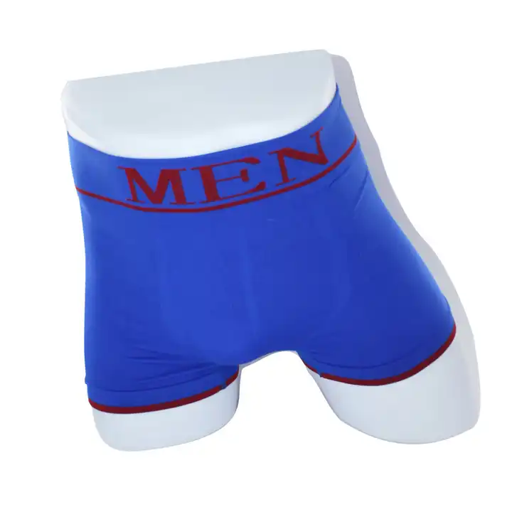 custom blue seamless underwear men boxer
