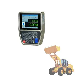 Wheel loader indicator with oil pressure sensor, position sensor, printer, cylinder plate