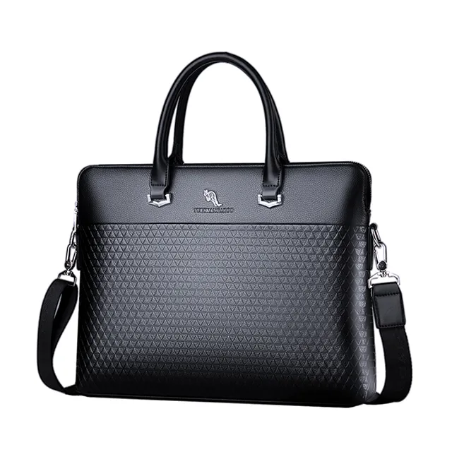 OEM2019 new fashion men's PU leather briefcase large capacity business casual tide men's Laptop handbag shoulder bag
