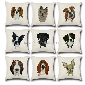 Sarung Bantal Desain Anjing Yang Indah 3D Digital Dicetak Sarung Bantal Bantal