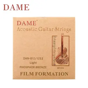 DAME DAN-812 Film Formation Guitare Acoustique Enduit Cordes Bronze Phosphoreux Cordes Emballage De Boîte De Papier