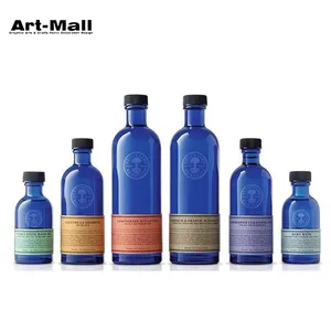 Bán buôn màu xanh thiết kế lạ mắt nước giải khát chai thủy tinh để sử dụng thực phẩm và uống - Product Image 2