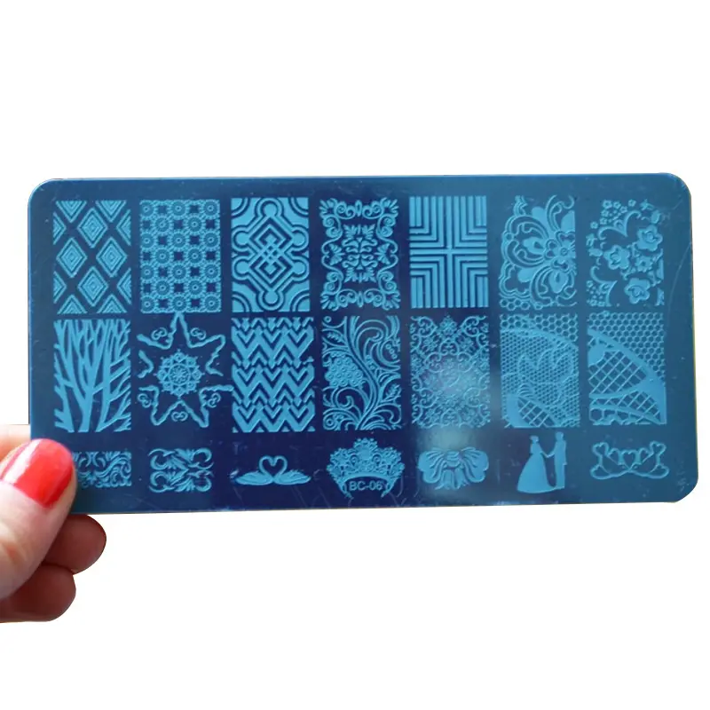 Geometry Rectangle Stamp Stamping Template Geometric Pattern Manicure Nail Art Stamp Image Plate