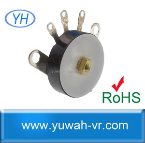16mm 100 k ohm potentiometer rotary crate beaded carbon - Product Image 2