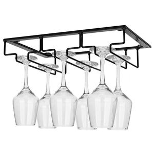 Single-Tier Under Cabinet <strong>Wine</strong> <strong>Glass</strong> <strong>Hanging</strong> <strong>Rack</strong> Metal Storage <strong>Rack</strong> - Product Image 1