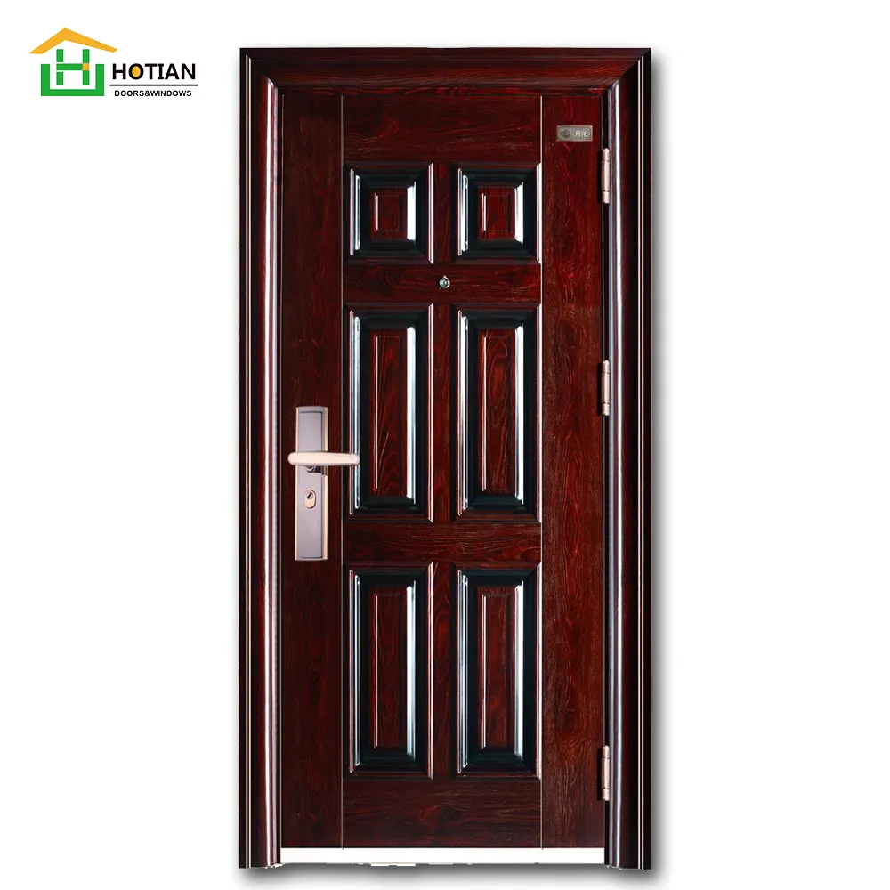 Tiêu chuẩn thiết kế đơn giản bên ngoài kim loại cửa cho ngôi nhà, sắt kim loại duy nhất thiết kế cửa cho căn hộ