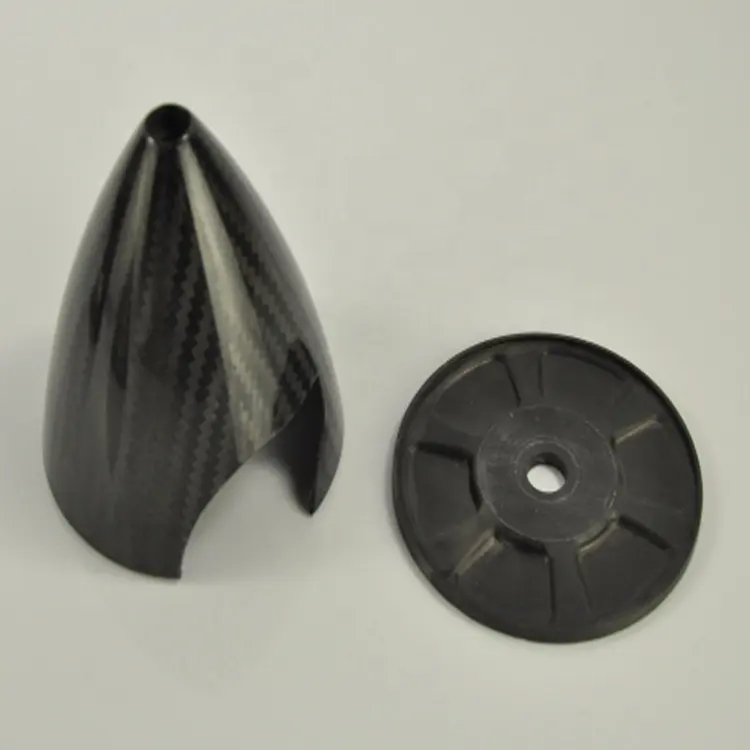 Spinner de fibra de carbono 3k, 7 ", 177,8mm, con placa de fondo de carbono para RC Gas plane Prop