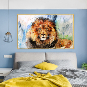 Coloré abstrait <span class=keywords><strong>Pop</strong></span> <span class=keywords><strong>Art</strong></span> décoration murale peint à la main Lion Animal <span class=keywords><strong>peinture</strong></span> à l'huile sur toile - Product Image 4