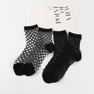 <span class=keywords><strong>Calze</strong></span> di seta nera Sexy trasparenti a <span class=keywords><strong>rete</strong></span> di moda da donna - Product Image 4