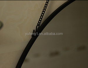 Commercio all'ingrosso rotondo di metallo cornice decorativa <span class=keywords><strong>specchio</strong></span> del <span class=keywords><strong>bagno</strong></span> con la catena in 50x50cm <span class=keywords><strong>nero</strong></span> <span class=keywords><strong>specchio</strong></span> decor espelho - Product Image 4