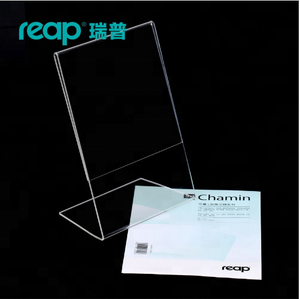 Présentoir porte-menu en acrylique en forme de L Reap pour bureau et <span class=keywords><strong>club</strong></span> et restaurant - Product Image 3