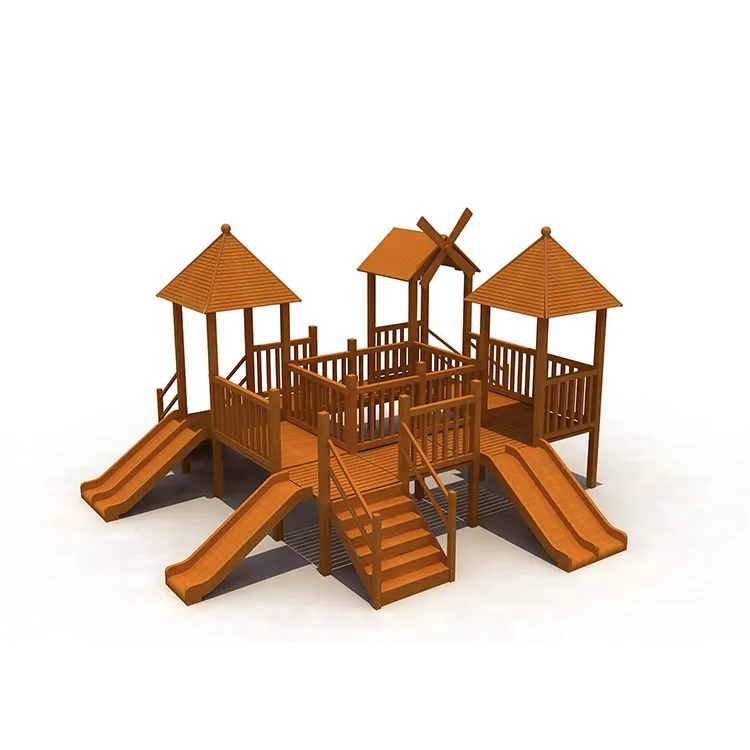 Terrain de jeux en bois personnalisable pour enfant, équipement d'extérieur, 100 pièces