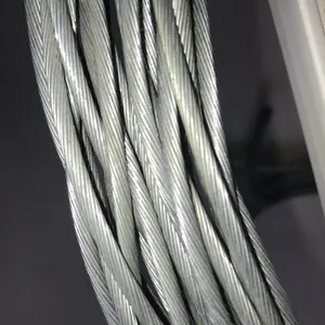 Kaliteli galvanizli çelik tel halat anti-büküm örgülü kablo 12x19 13mm