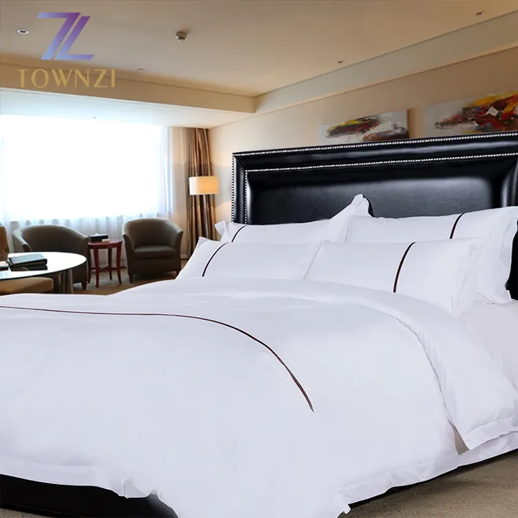 Yeni tasarım rahat özelleştirilmiş otel baskılı yatak seti
