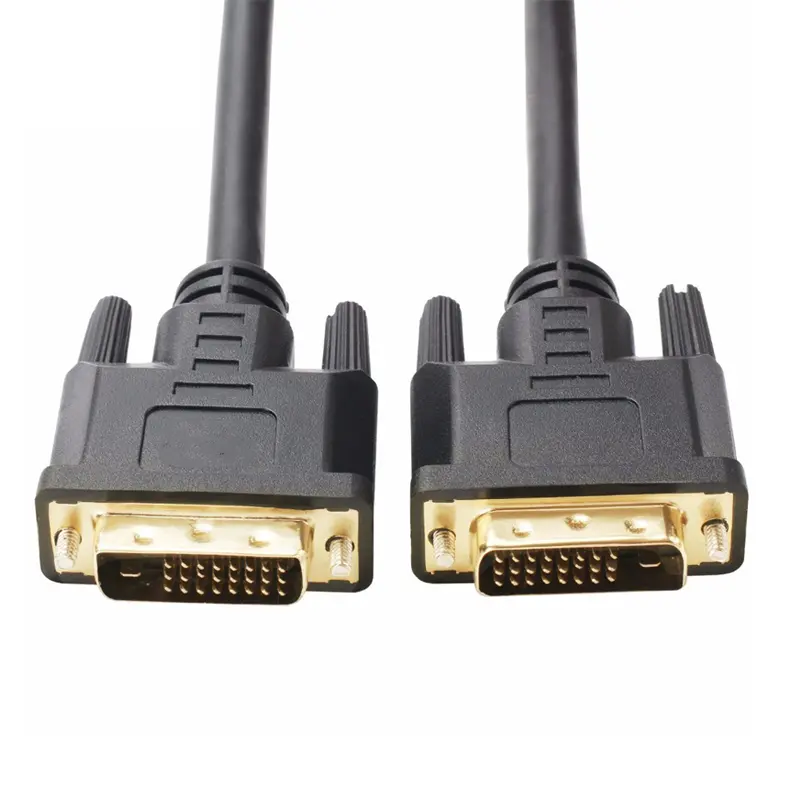 Gold Plated High Resolution dvi cable Black color DVI 24+1 24+5 Cable male to male customize size 1meter 2meter 5meter