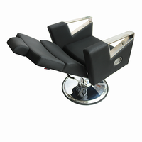 Nouveau design, fauteuil de barbier inclinable réglable en cuir PU avec pompe hydraulique, base ronde, couleur personnalisée pour usage en salon