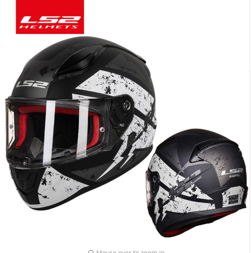 Полнолицевой мотоциклетный шлем LS2 FF353, безопасная конструкция ABS, шлем Moto Capacete, шлемы Rapid Street Racing, ECE