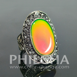 Đồ trang sức thay đổi nhiều màu sắc Boho Gypsy Mood <span class=keywords><strong>Ring</strong></span> Màu bạc cổ - Product Image 3