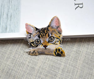 Parches bordados de gatos lindos de Venta caliente, parches de hierro de animales de moda - Product Image 2