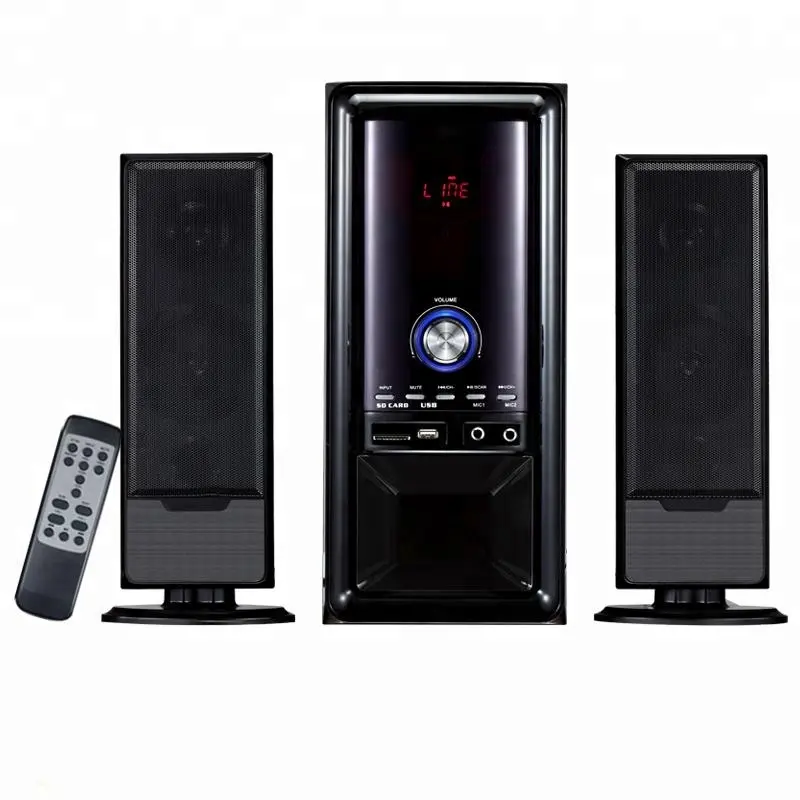 Museeq 2018 Latest Cheapest Pro Active Double And Loud Bass Speaker 2.1 Ch Multimedia Speaker