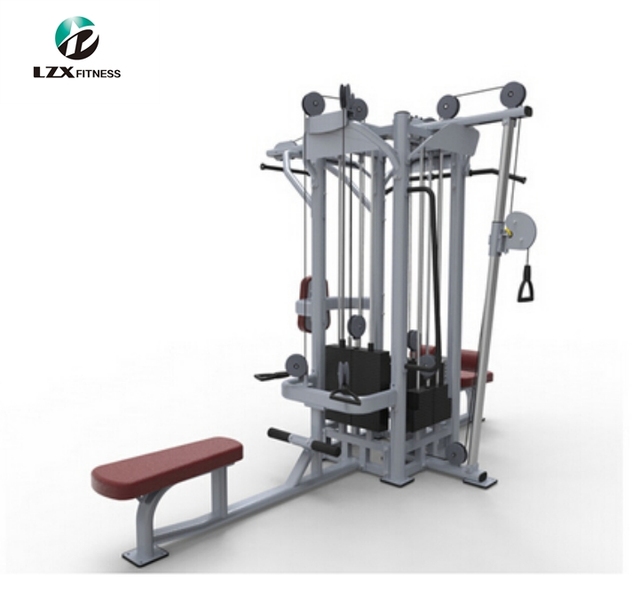 Multi Cable Gym Jungle Station Lzx Fitness Equipment Multi Function Station Lat Pulldown Cable Crossover 4 Station