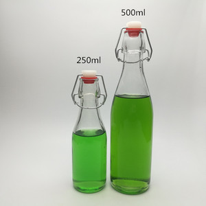 250 ml 500 ml 1000 ml <span class=keywords><strong>de</strong></span> <span class=keywords><strong>vidrio</strong></span> hermético botella <span class=keywords><strong>de</strong></span> agua jugo tapa abatible - Product Image 2