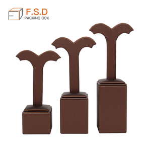 Café <span class=keywords><strong>personnalisé</strong></span> Pu Cuir <span class=keywords><strong>Boucle</strong></span> <span class=keywords><strong>D</strong></span>'<span class=keywords><strong>oreille</strong></span> Bijoux Présentoir - Product Image 3