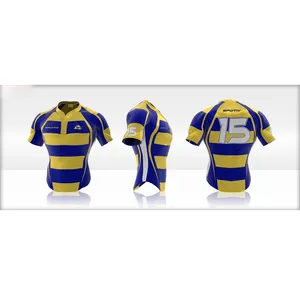 Maglia da rugby in Spandex e poliestere cool dry autentica maglia da rugby