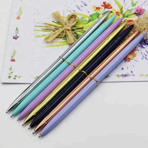 Unique Premium Gold Metal Ballpoint Slim <strong>Pens</strong> Hotel Twist Ball <strong>Pens</strong> Metal Rose Gold Slim Thin <strong>Wedding</strong> Hotel <strong>Pens</strong> - Product Image 4