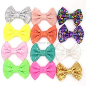 4 Inch/3 Inch DIY <strong>Sequin</strong> <strong>Headbands</strong> for Kids 38 Colors Wedding Accessories Hair Bows without Clip for Baby Girls for Weddings - Product Image 3
