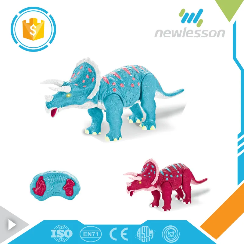 Triceratops elettronico <span class=keywords><strong>walking</strong></span> <span class=keywords><strong>toy</strong></span> realistica plastica dinosauro di controllo remoto per il commercio all'ingrosso