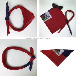 Bandana quadrata 22x22 pollici in 100% cotone con bandiera di Haiti, foulard multiuso, sciarpa <span class=keywords><strong>da</strong></span> <span class=keywords><strong>testa</strong></span> - Offerta speciale - Product Image 2