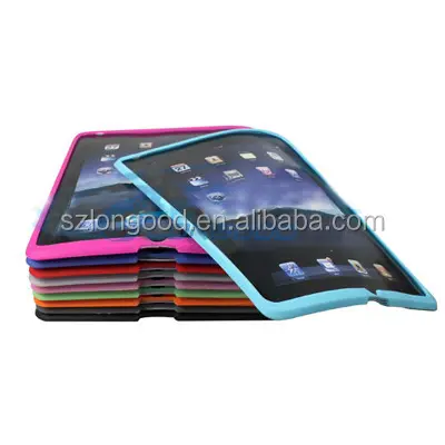 Estojo de tablet de silicone macio e colorido, capa à prova de choque para ipad2, alta qualidade, 2016