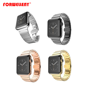 <span class=keywords><strong>Bracelet</strong></span> en acier inoxydable de luxe pour <span class=keywords><strong>Apple</strong></span> <span class=keywords><strong>Watch</strong></span> Series 1, 2, 3, 4, <span class=keywords><strong>bracelet</strong></span> Iwatch en acier inoxydable 44, 40 mm avec adaptateurs - Product Image 3